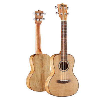Amumu SPFM-C Solid Spruce Top Spalted Maple Gloss Concert Ukulele
